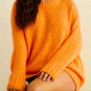 Aerie Oversized Orange Sweater